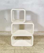 LIBRERIA MODULI DESIGN ANNI 80 LEGNO LACCATO LIBRARY VINTAGE SCAFFALE CREDENZA