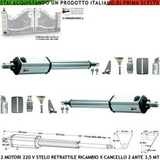 PISTONI ELETTRICO 220 V CANCELLO 7 MT CORSA 600 MM 2 ANTE 3,5 MT CHIAVE SBLOCCO