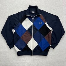 Fred Perry Taped Track Jacket Navy Men's Size M VTG NWT