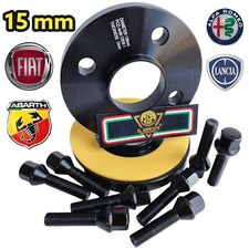 IGP Kit 2 Distanziali Ruote 15 mm NERI compatibili con Lancia Musa Ypsilon Delta