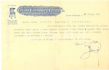 1952 CORNO DI ROSAZZO - Fabbrica sedie LIVONI Edoardo - Lettera commerciale