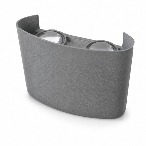 Applique led grigia ip65 - applique, 8w