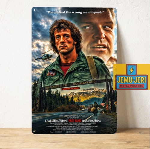Poster metallo film rambo - poster,
