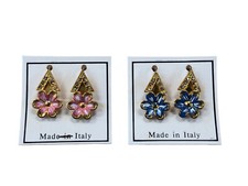 ORECCHINI ORO FIORE ROSA O