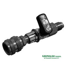 RUBINETTO PER BOMBOLE MASCHIO DA 1 KG 1/4 PER R410A UNIVERSALE