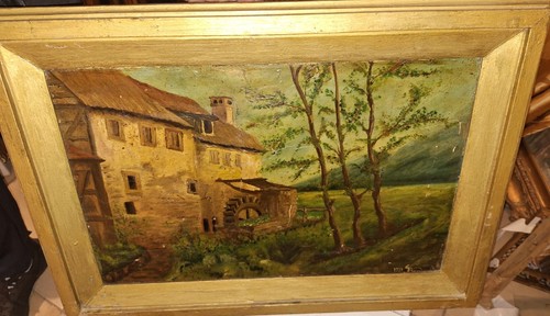 Dipinto olio tavola - ad,