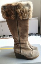 Stivali scamosciati color talpa, Manas, n. 39