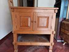 Mobile Credenza Bassa Madia in Legno Massello Stile Etnico Rustico per Soggiorno