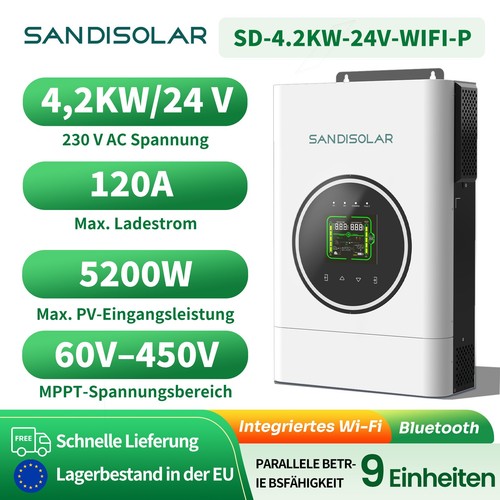 Inverter ibrido 4200w - 24v, mppt