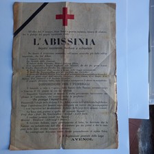 L' ABISSINIA- raro manifesto d' epoca originale