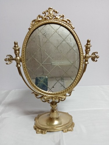 Specchio ottone tavolo - specchio,