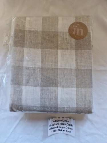 ïn home tovaglia gingham - gingham, lino