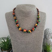 Collana Artistica Fatta a Mano Multicolore Graduato Polimero Argilla Perline Gioielli