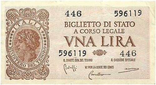 Banconote italiane lira del - banconote,