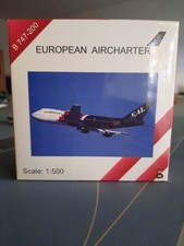 Boeing 747-200 European Aircharter 1:500 Netmodel come Herpa, usato, raro!