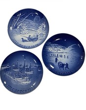 3 piatti porcellana Royal Copenhagen ~ 1967, 1968 e 1973 - vintage, da collezione
