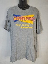 T-shirt uomo vintage Jerzees Marijuana Chronic 420 da qualche parte taglia large