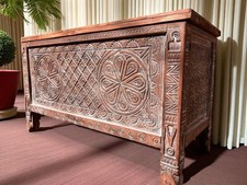 Armadio in legno marocchino personalizzato - mobile portaoggetti artigianale berbero intagliato a mano