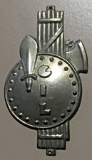 FREGIO COPRICAPO GIL METALLO ORIGINALE FASCISMO FASCIO DAGA SCUDO SEMILUCIDO-33