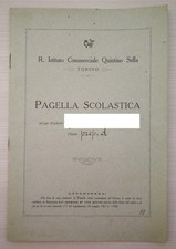 1929 PAGELLA SCOLASTICA REGGIO