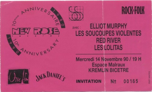 Ticket concert elliot murphy - elliot,