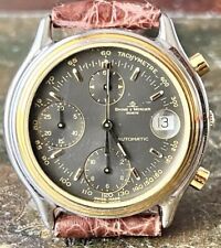 Cronografo Baume e Mercier baumatic Transatlantic Ref. 6103 in acciaio e oro.