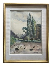 Acquerello incorniciato e