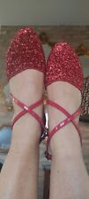 Scarpe Da Ballo Rosse Donna Con Brillantini N. 37
