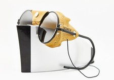 Vintage CEBE Round Double Gradient Sports Sunglasses Leather Steampunk Eyewear