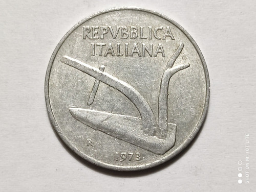 Moneta lire spiga aratro - moneta, 10