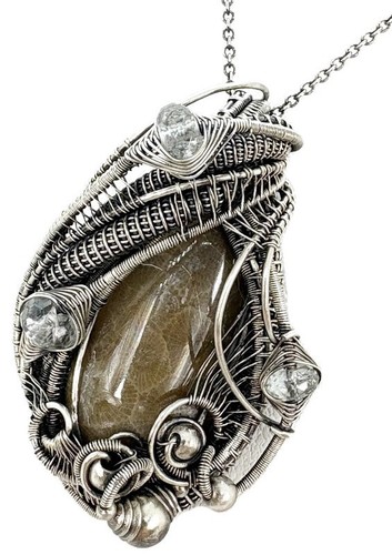 Collana con ciondolo pietra - collana,
