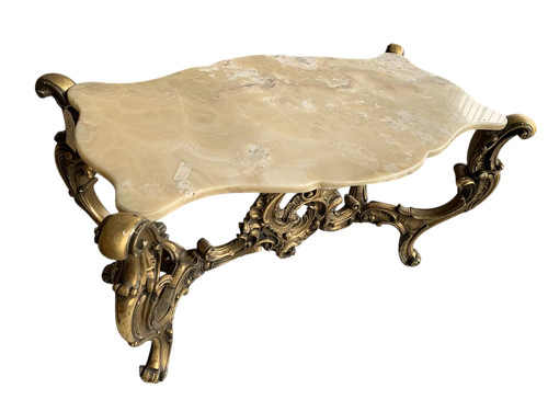 Tavolino rococo base legno - ,