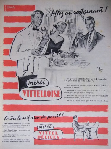 Publicité 1956 vittelloise - publicitÉ,