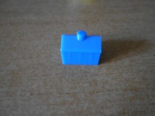 ricambio x gioco da tavolo-MONOPOLINO-CASETTA IN PLASTICA  BLU