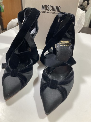 Moschino scarpa velluto nero - scarpa,