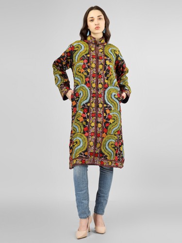 Giacca kashmir con ricamo - kashmir,