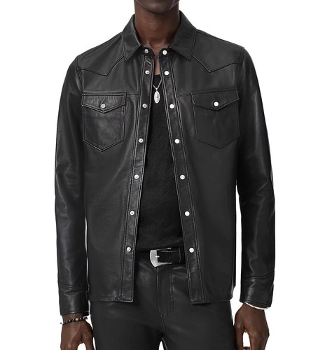 Giacca camicia pelle - , john