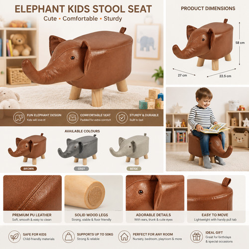 Sgabello per bambini elefante