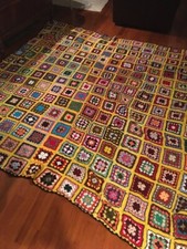 Coperta fatta a mano della nonna plaid, letti, crochet ,uncinetto, lana