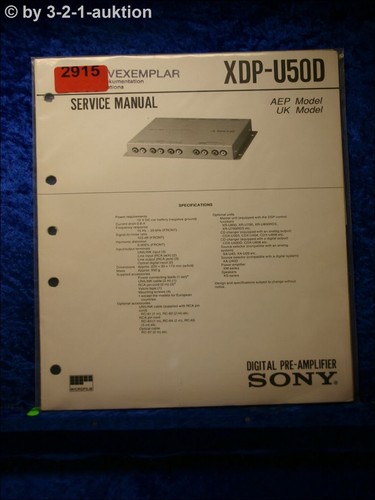 Sony service manual - service, xdp