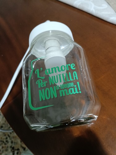 Lampada vetro vasetto - vetro, nutella