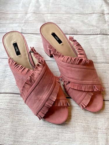 Sandalo mango rosa scamosciato - rosa,
