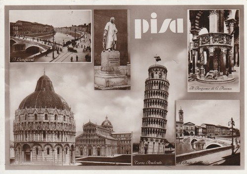 Pisa cartolina viaggiata - cartolina,