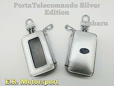PortaTelecomando in Ecopelle SILVER Series Logo Metallico SUB