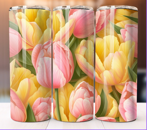 Bicchiere tulipani fiori - bicchiere,
