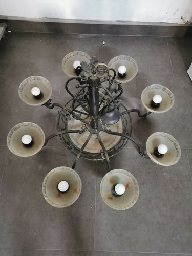 Lampadario ferro battuto - lampadario, in