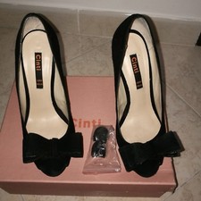 SCARPE DECOLLETE DONNA CAMOSCIO NERO 36