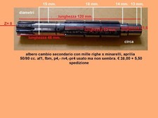 albero cambio secondario  mille righe minarelli, aprilia 50/80cc af1 rv4-pr4-p4