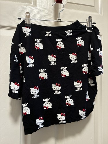 Crop top donna nero hello - donna,