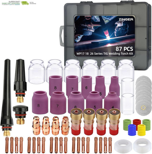 Zinger 87pcs tig kit accessori - kit,